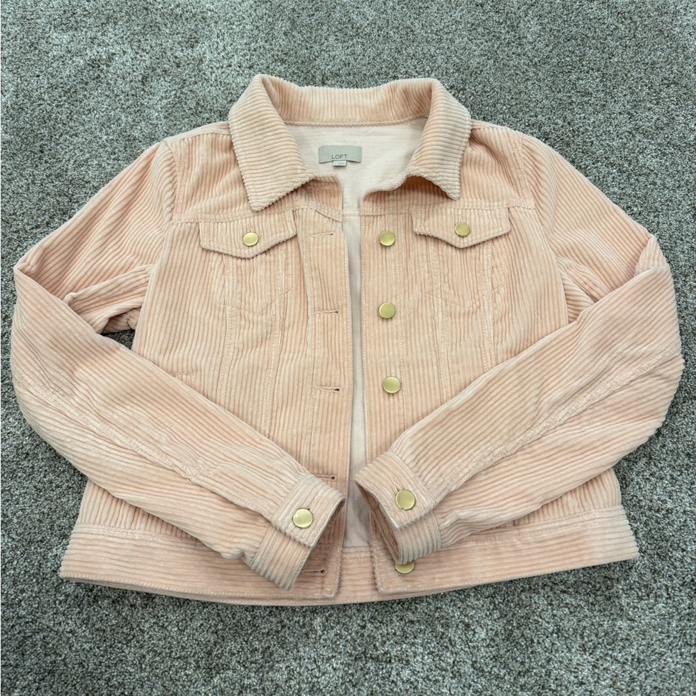 Pale Pink Loft Trucker Jacket - Picture 2 of 9